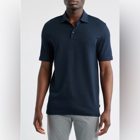 Hugo Boss Black Regular Fit Cotton Polo Shirt - Picture 3 of 10